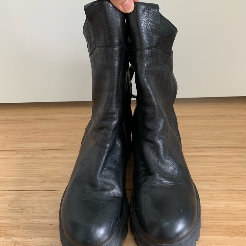 Cinzia Araia Lamb Skin Leather Boots Size 43